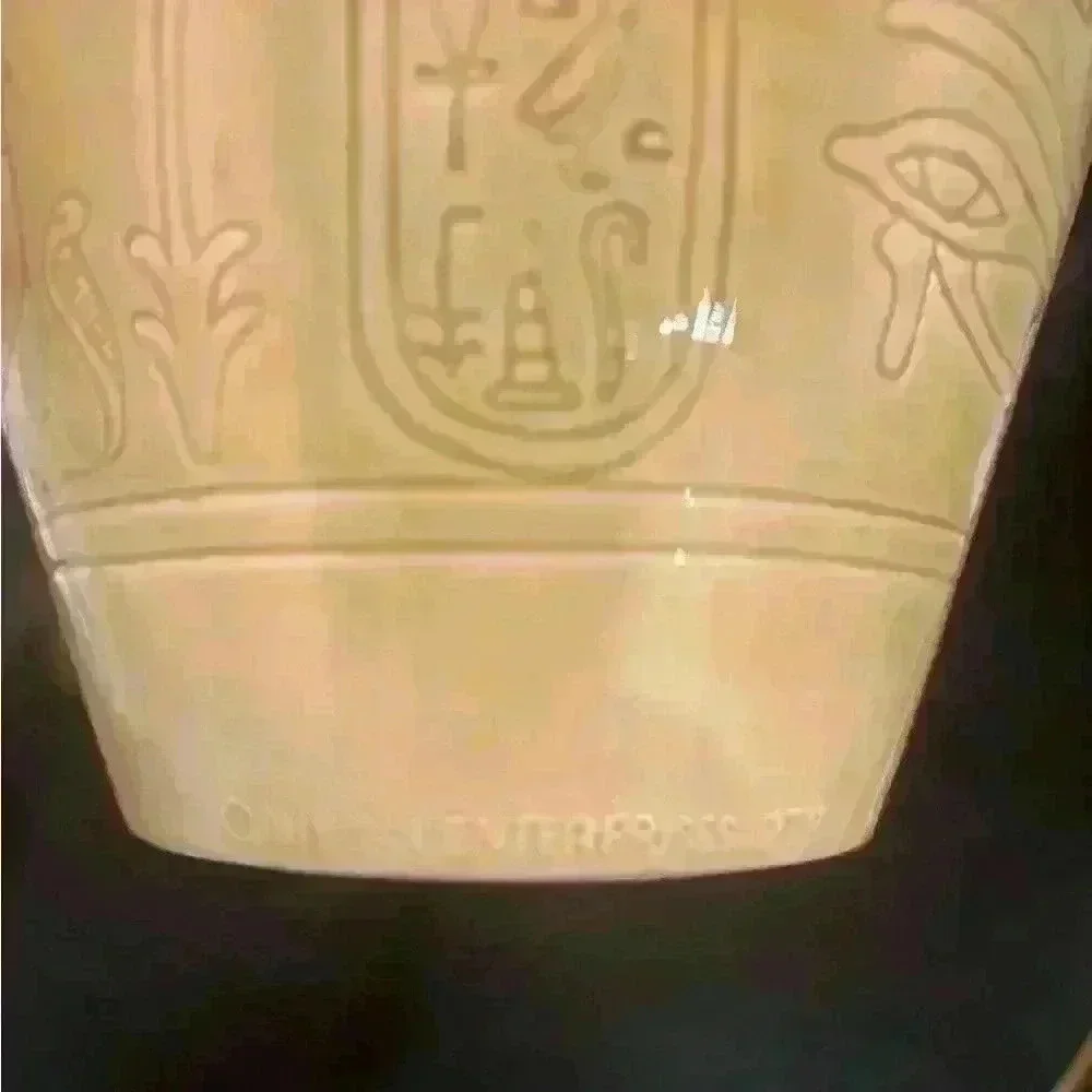 1978 Signed Duncan Enterprises Egyptian Hieroglyphics vase